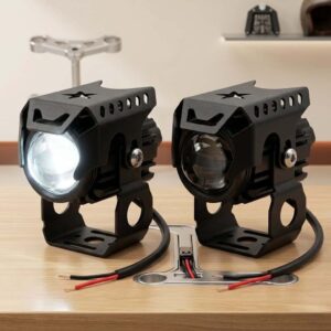 Faros Auxiliares Led Niebla Tipo Cañón Con Estrobos Blanco /Amarillo