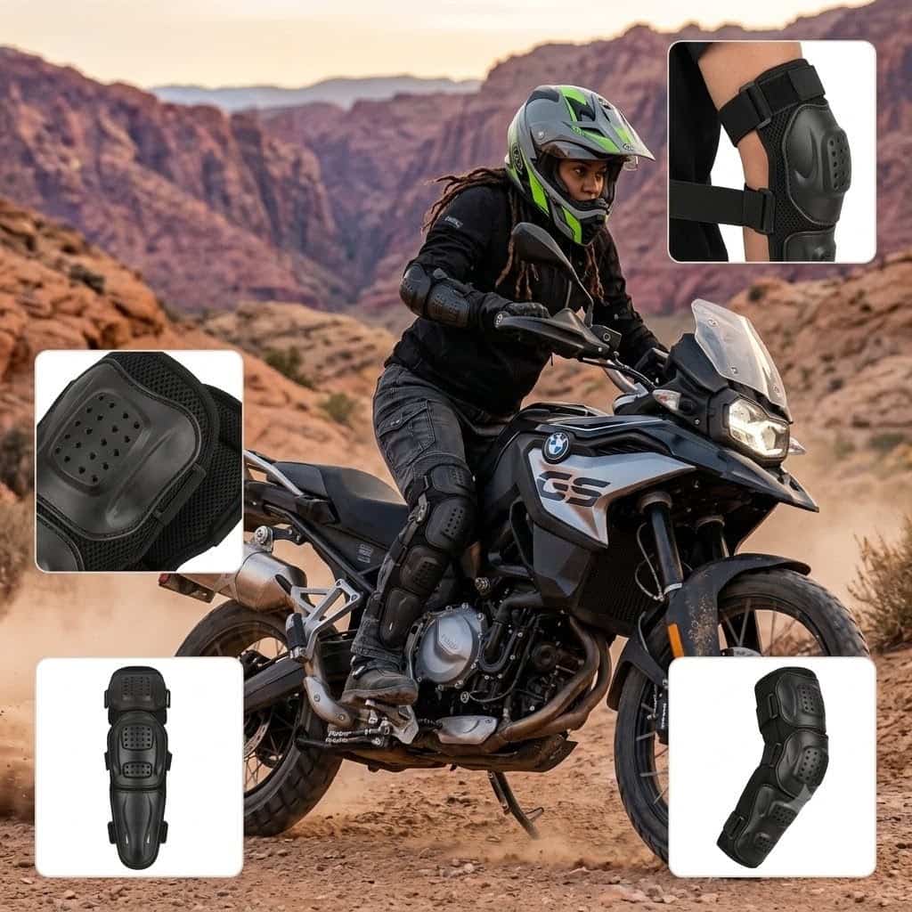Par Rodilleras Y Coderas Para Motociclista Tácticas - Imagen 3