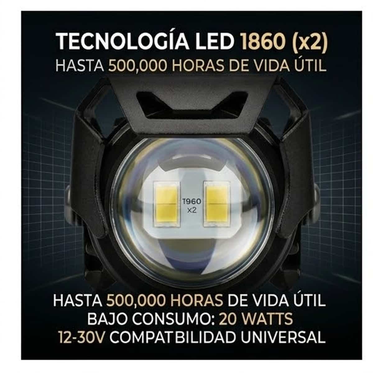 Faros Auxiliares Led Niebla Tipo Cañón Con Estrobos Blanco /Amarillo - Imagen 5