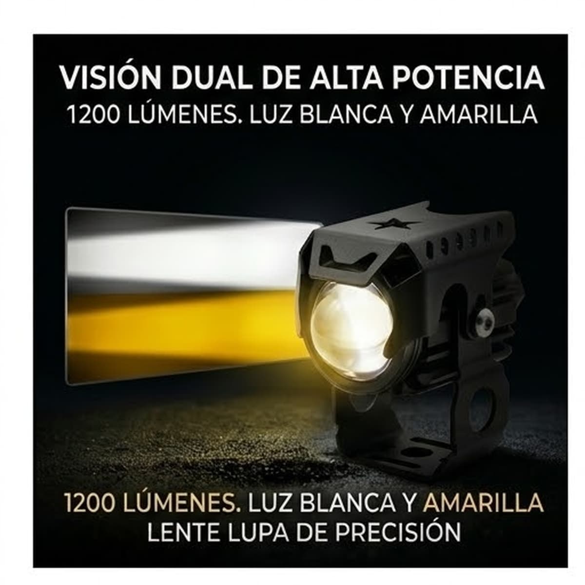 Faros Auxiliares Led Niebla Tipo Cañón Con Estrobos Blanco /Amarillo - Imagen 7