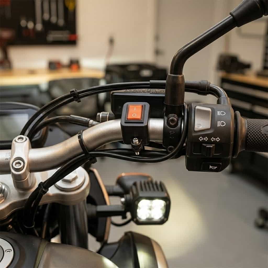 Interruptor Universal Para Luces Auxiliares Motocicleta - Imagen 2
