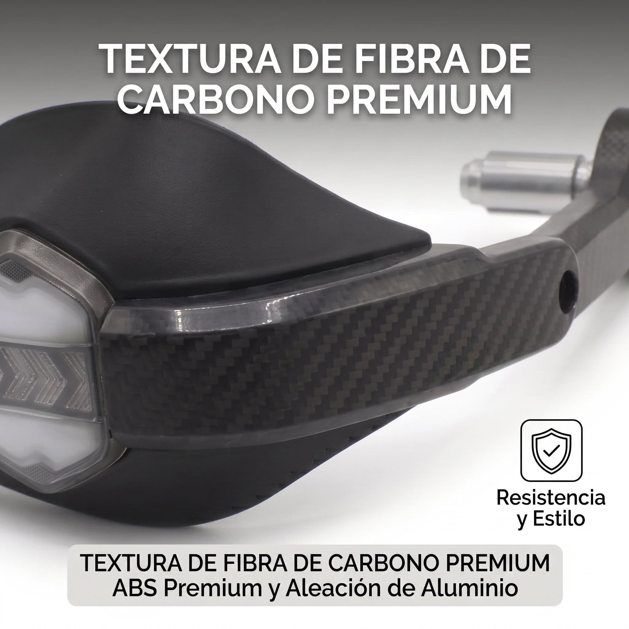 Cubre Puños Par Motocicleta Universal Con Direccionales Led - Imagen 6
