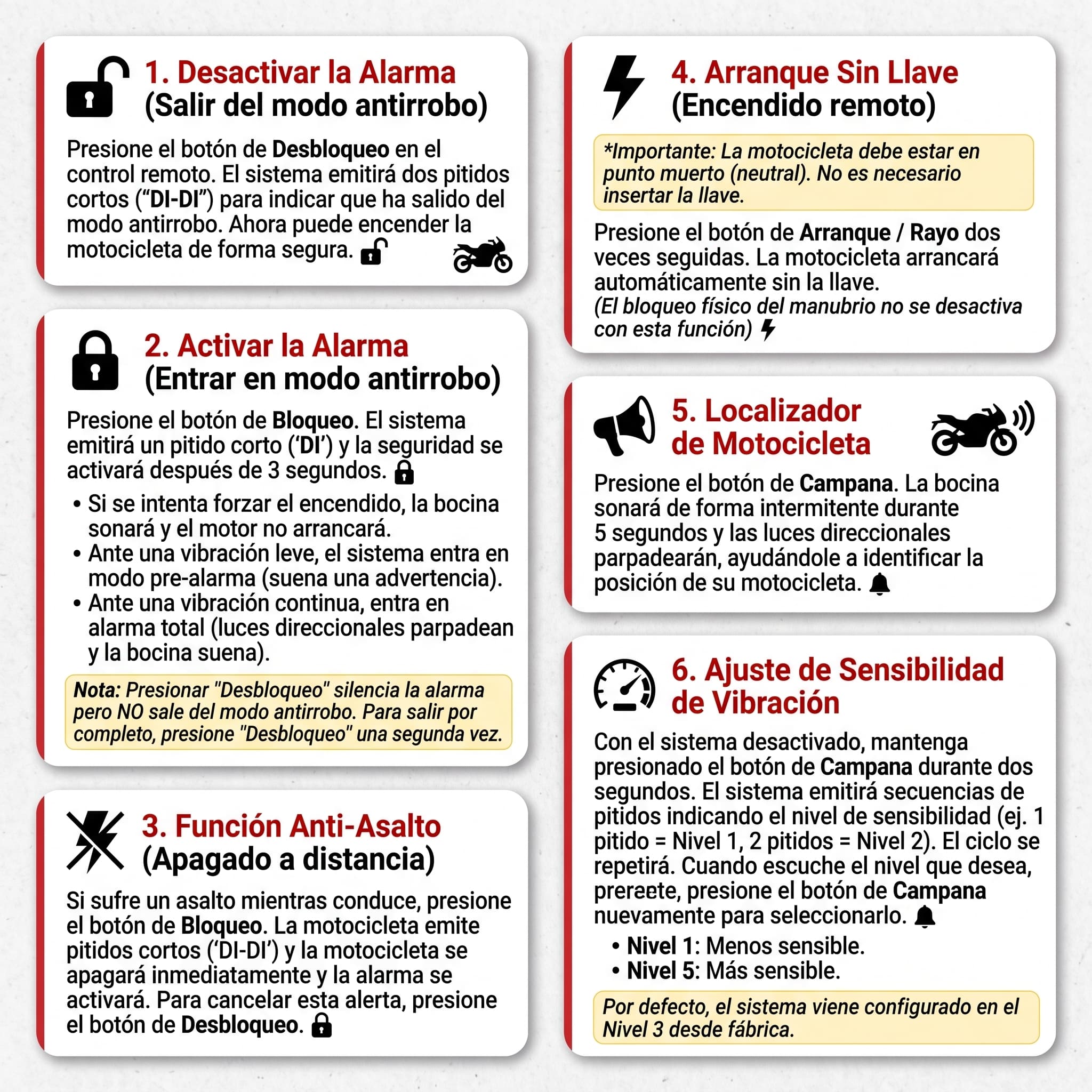 Alarma Inteligente Antirrobo Para Motocicleta Universal - Imagen 3