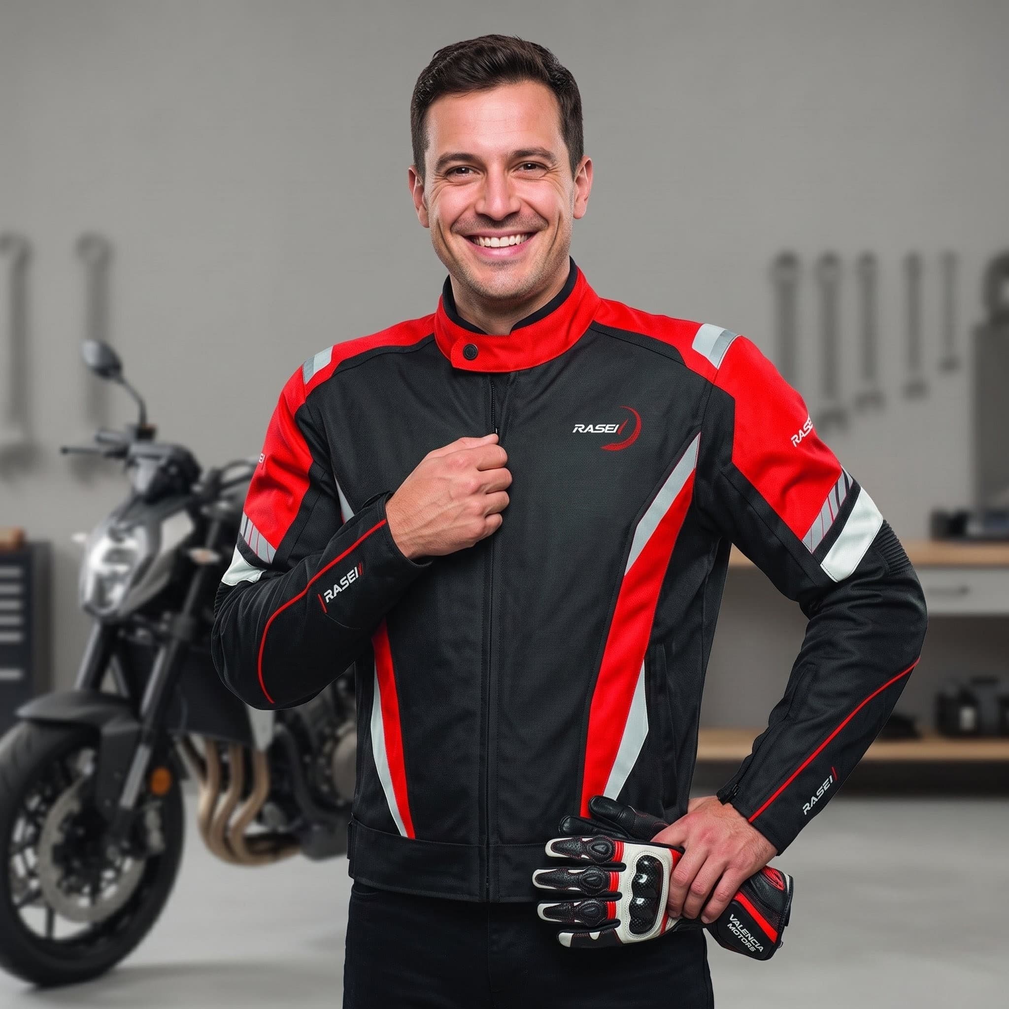 Chamarra Motociclista Impermeable Reforzada Con Protección A2 Mediana - Imagen 5