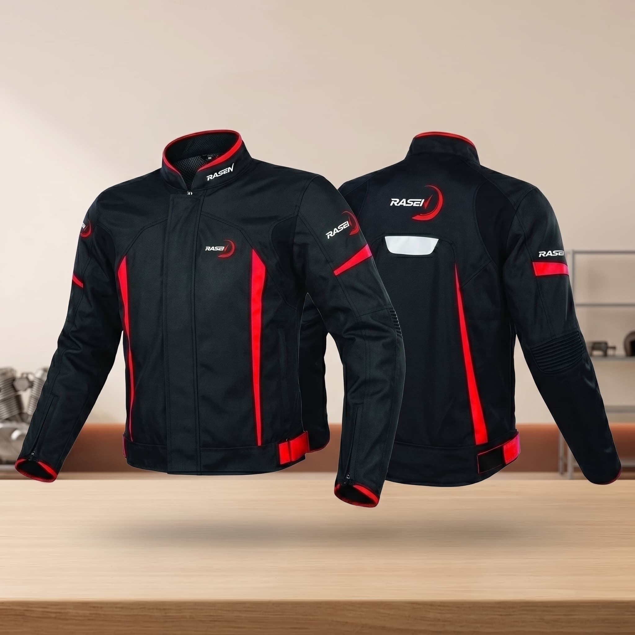 Chamarra Motociclista Impermeable Reforzada Con Armadura A1 Mediana